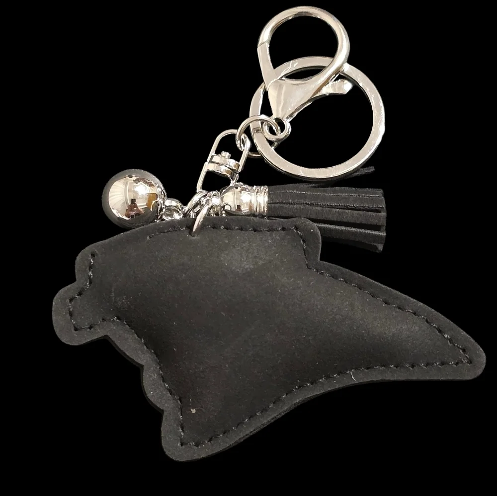 Carolina Panther Rhinestone Bag Charm Keychain